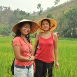 Tania et Banh dans les champs de riz